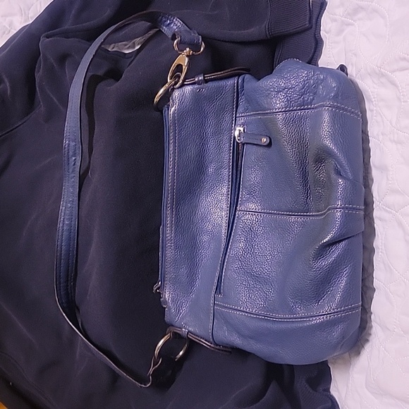 Tignanello Handbags - Tignanello Woman's blue leather purse. Beautiful, luxurious, minimal call outs